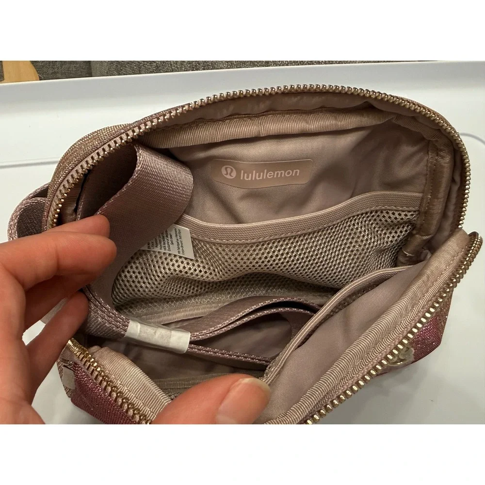 Lululemon, Everywhere Belt Bag, 1L, Glitter Pink Gold Muse, NWT, MSRP $58
